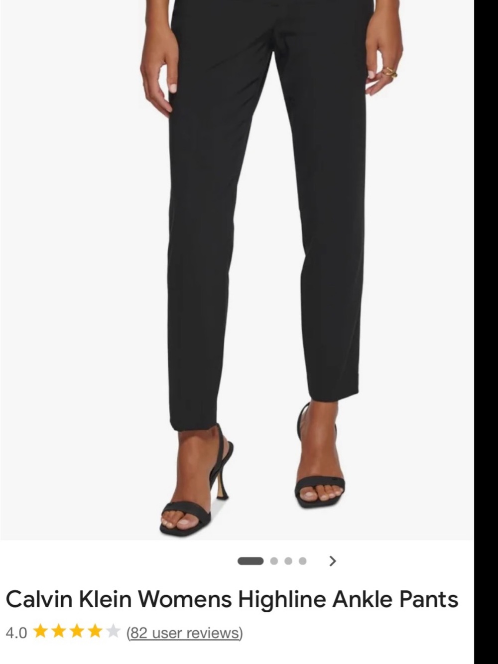 Calvin Klein Women’s  Black Dress Trousers